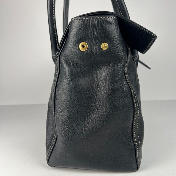 Dooney & Bourke Priscilla Black Leather Satchel Purse Bag Handbag - Picture 7 of 16